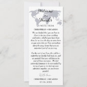 Bestemming bruiloft Welkom & Dank u Tafel Kaart (Voorkant)