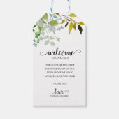 Bestemming Bruiloft Welkom Elegant groen Cadeaulabel (Voorkant)
