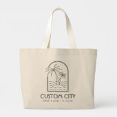 Bestemming Bruiloft Welkom Grote Tote Bag (Achterkant)
