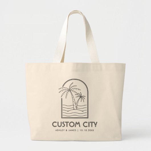 Bestemming Bruiloft Welkom Grote Tote Bag (Voorkant)