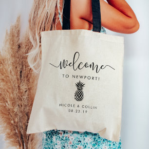 Bestemming Bruiloft Welkomsttas ananas Tote Bag