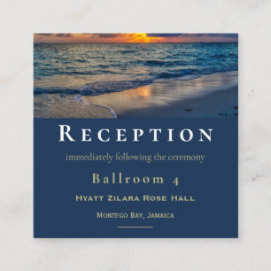 Bestemming Bruiloft Zonnige luchten Bruiloft recep Informatiekaartje