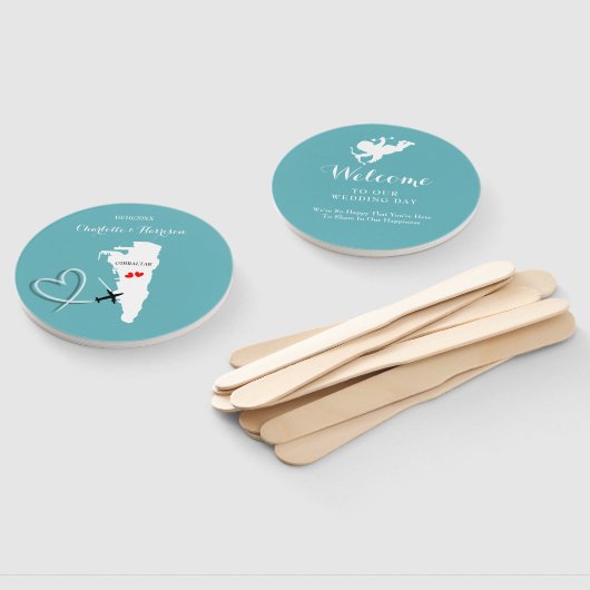 Bestemming Bruiloften Gibraltar Handwaaier (Niet-gemonteerd)