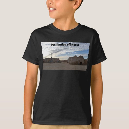 Bestemming buiten de wereld t-shirt (Voorkant)