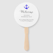 Bestemming Cruise bruiloft Handwaaier (Achterkant)