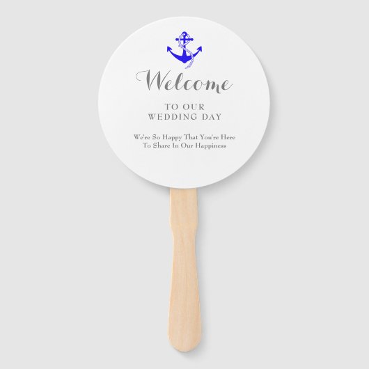 Bestemming Cruise bruiloft Handwaaier (Achterkant)