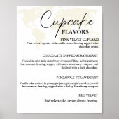 Bestemming Cupcake bruiloft menu dessert teken Poster (Voorkant)