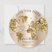 Bestemming De datum opslaan Paspoort Wereldkaart F Kaart (Voorkant)