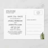 Bestemming De datum opslaan | tropische ananas Aankondigingskaart (Achterkant)