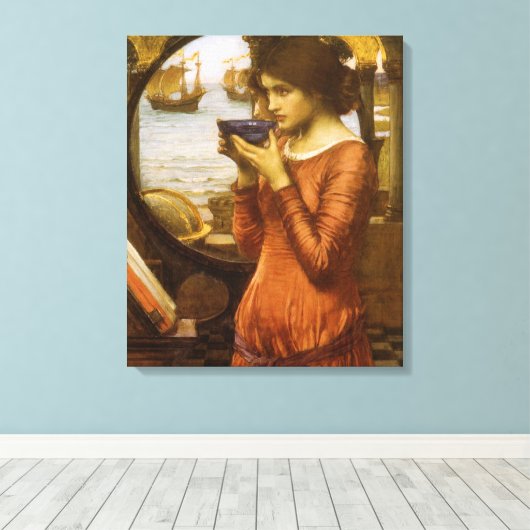 Bestemming door John William Waterhouse Canvas Afdruk (Insitu (Houten vloer))