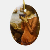 Bestemming door John William Waterhouse Keramisch Ornament (Achterkant)