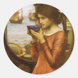Bestemming door John William Waterhouse Ronde Sticker