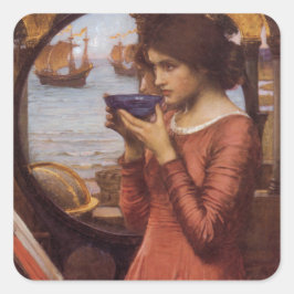Bestemming door John William Waterhouse Vierkante Sticker