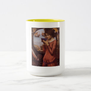 Bestemming door JW Waterhouse, Victoriaans Tweekleurige Koffiemok