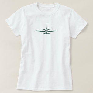 Bestemming East Lansing Michigan MI Vliegtuig Logo T-shirt