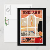 Bestemming: England Travel Poster Briefkaart (Voorkant / Achterkant)