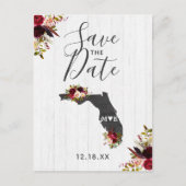 Bestemming Florida State Rustic Save the Date Aankondigingskaart (Voorkant)