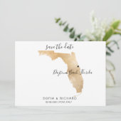 Bestemming Florida Trouwkaart Verwijderbaar Hart Kaart (Staand voorkant)