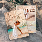 Bestemming Foto Bruiloft Strand Bedankkaart