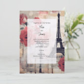 Bestemming Frankrijk Reds uitnodiging (Staand voorkant)