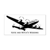 bestemming gepersonaliseerde Vliegtuig stempel (Afrduk)