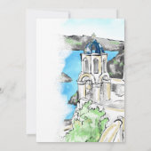 Bestemming Griekenland Grieks Eiland Santorini Kaart (Achterkant)