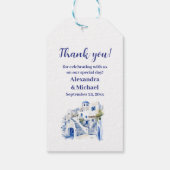 Bestemming Griekenland Santorini Bruiloft Cadeaulabel (Achterkant)