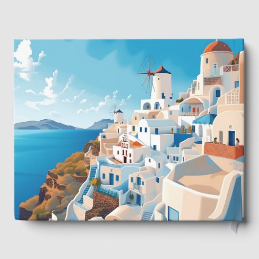 Bestemming Griekenland Santorini Bruiloft Gastenboek (Achterkant)