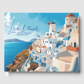 Bestemming Griekenland Santorini Bruiloft Gastenboek (Voorkant)