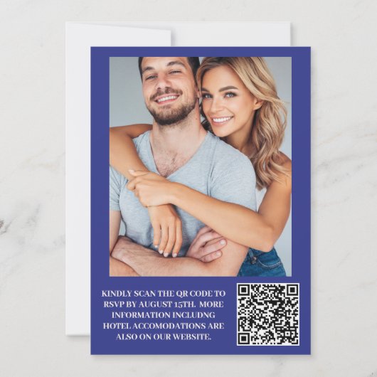 Bestemming Griekenland Santorini Bruiloft Kaart (Achterkant)