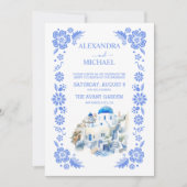 Bestemming Griekenland Santorini Bruiloft Kaart (Voorkant)