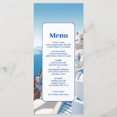 Bestemming Griekenland Santorini Bruiloft Menu (Achterkant)