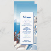 Bestemming Griekenland Santorini Bruiloft Menu (Voorkant / Achterkant)