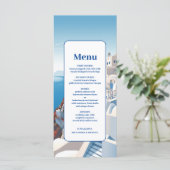 Bestemming Griekenland Santorini Bruiloft Menu (Staand voorkant)