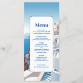 Bestemming Griekenland Santorini Bruiloft Menu (Voorkant)