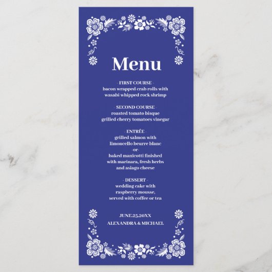 Bestemming Griekenland Santorini Bruiloft Menu (Voorkant)