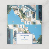 Bestemming Griekenland Santorini Bruiloft Plaatskaartje (Buitenkant ongevouwen)