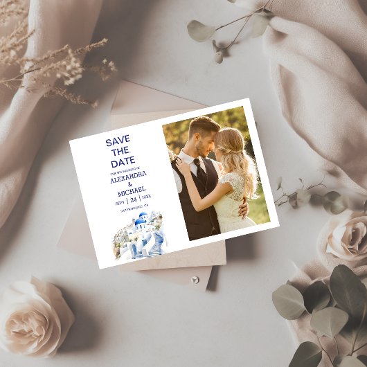 Bestemming Griekenland Santorini Bruiloft Save The Date