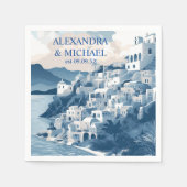 Bestemming Griekenland Santorini Bruiloft Servet (Voorkant)