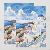 Bestemming Griekenland Santorini Trouwen Kaart (Voorkant / Achterkant)