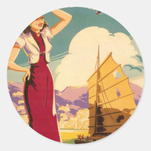Bestemming: Hong Kong Retro Graphic Stickers