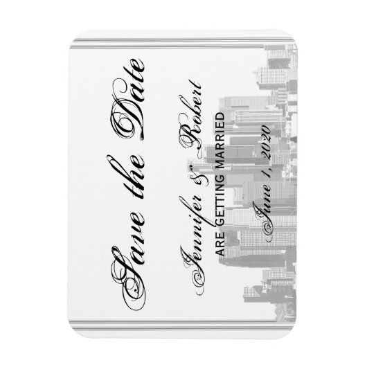 Bestemming Houston De datum opslaan Magneet (Verticaal)