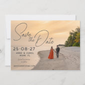 Bestemming Huwelijk Foto Overlay Aangepast Save The Date (Voorkant)