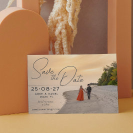 Bestemming Huwelijk Foto Overlay Aangepast Save The Date