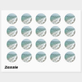 Bestemming Huwelijk Ocean Waves Envelop afdichting Ronde Sticker (Vel)