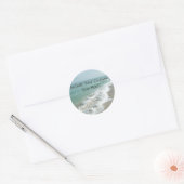 Bestemming Huwelijk Ocean Waves Envelop afdichting Ronde Sticker (Envelop)