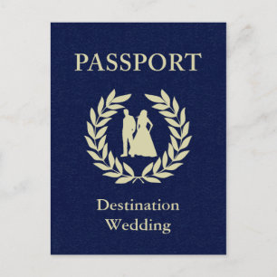 bestemming huwelijk paspoort uitnodiging briefkaart