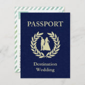 bestemming huwelijk paspoort uitnodiging briefkaart (Voorkant / Achterkant)