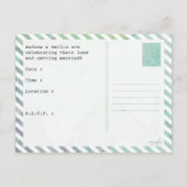 bestemming huwelijk paspoort uitnodiging briefkaart (Achterkant)