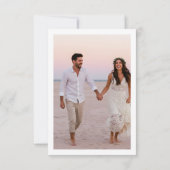 Bestemming Huwelijk QR Code Modern Foto Save The Date (Achterkant)